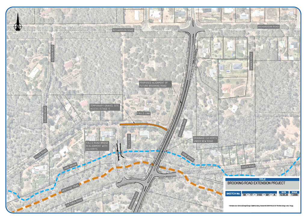 Brooking Road Extension Project and Falls Road Bridge Replacement