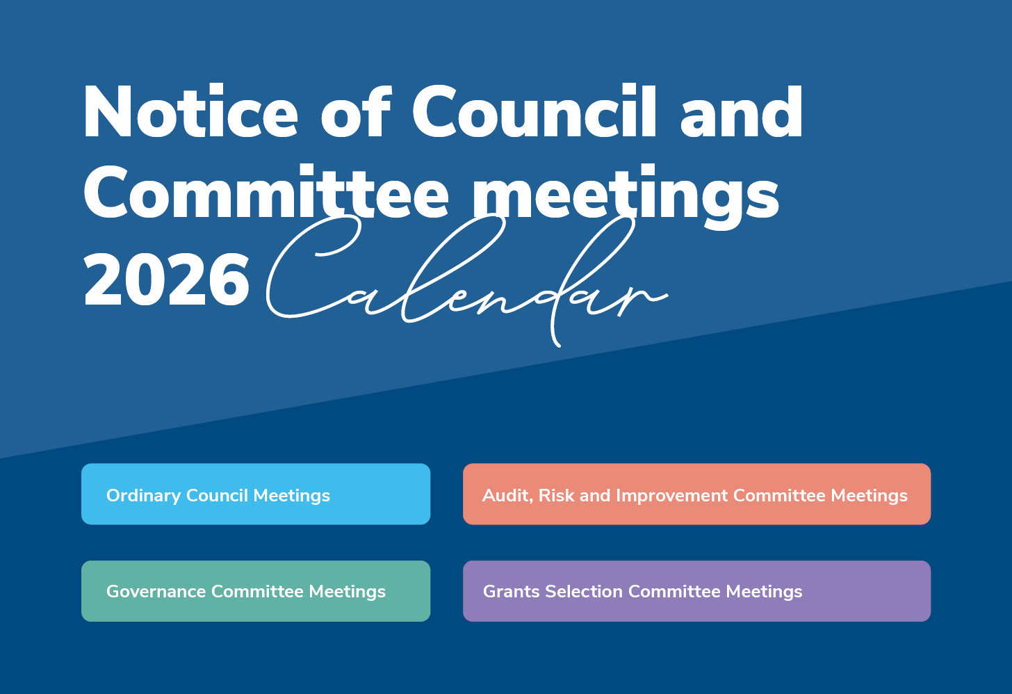 Shire of Mundaring Notice of Council and Committee Meetings