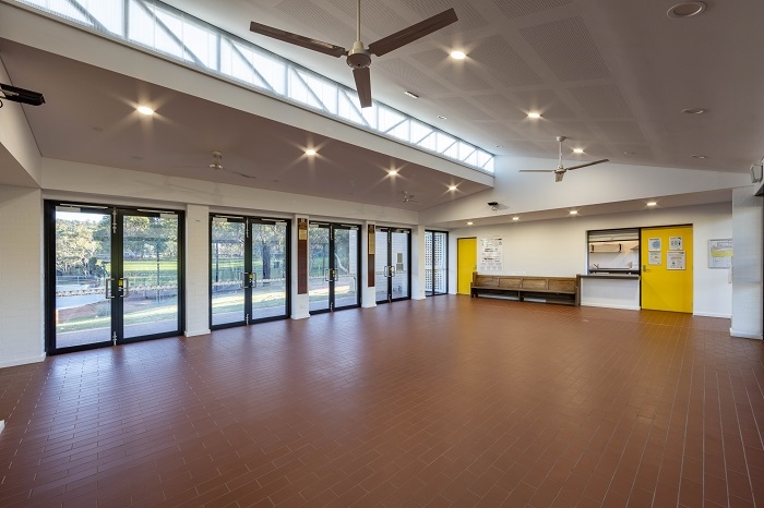 Image Gallery - inside view of Darlington Community Pavilion looking
