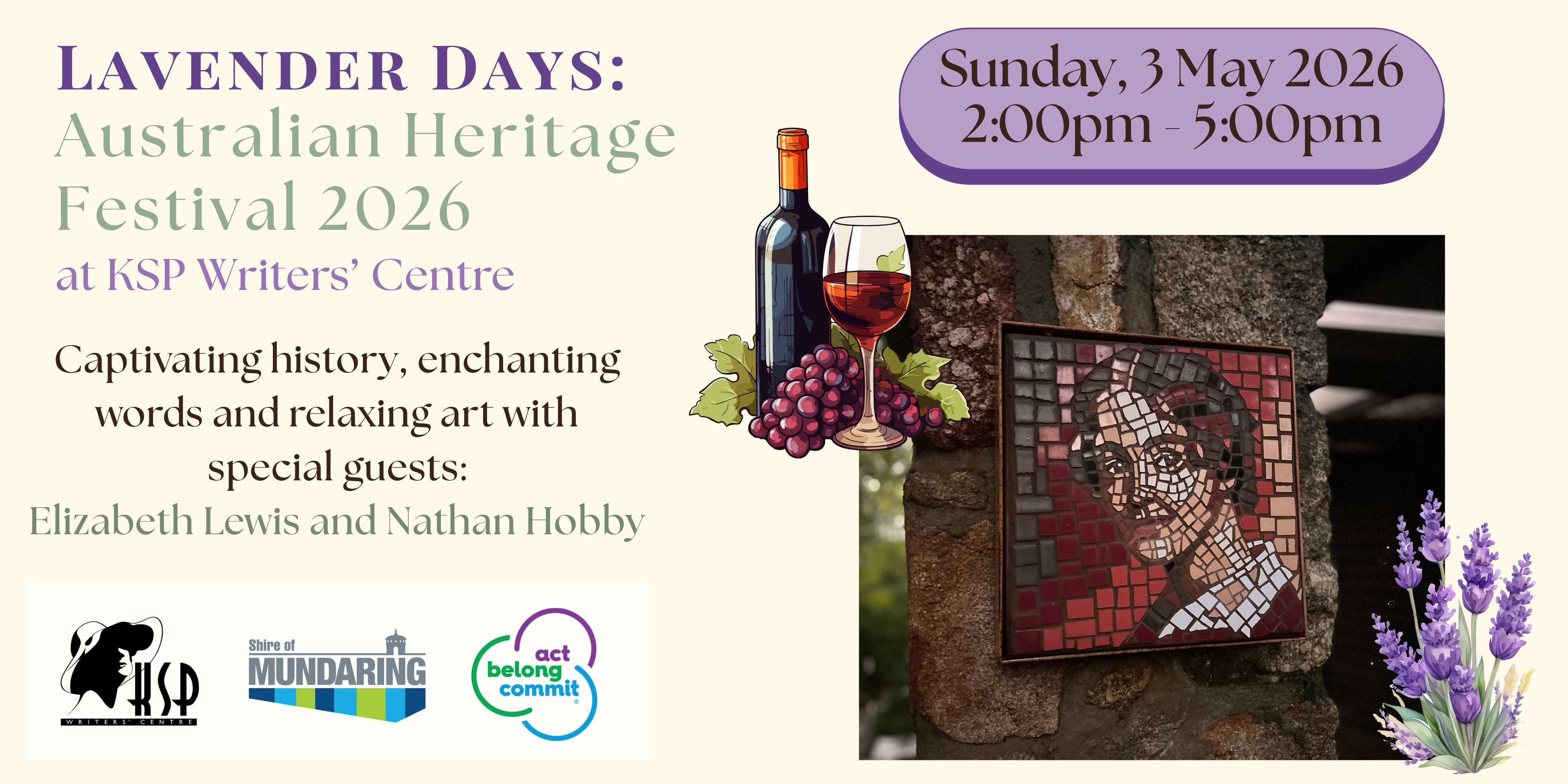 Lavender Days: History, Poetry, Paint & Sip - Australian Heritage Festival